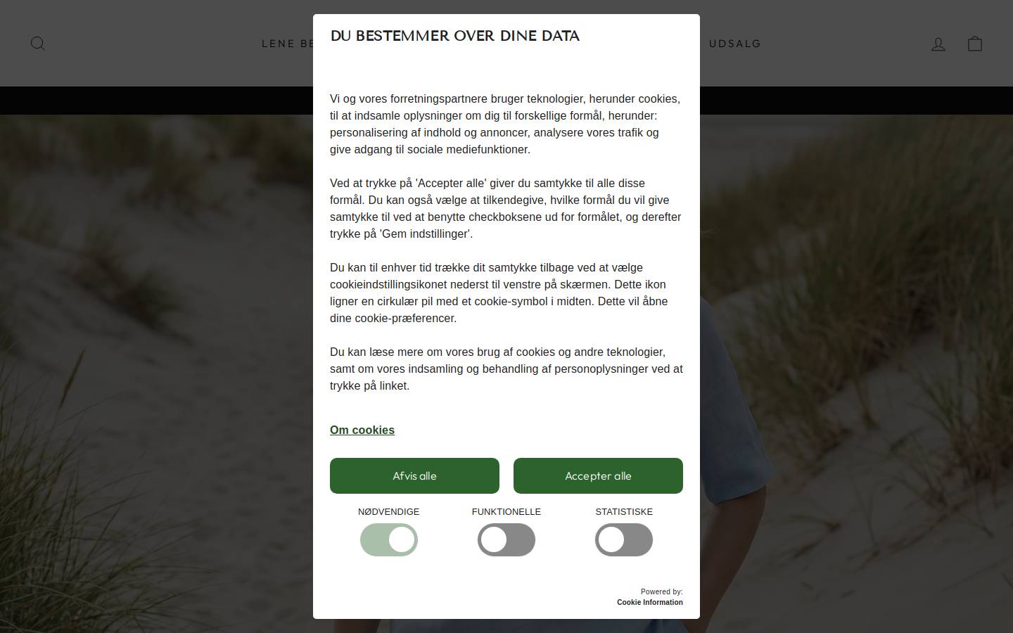 Lindshop homepage screenshot