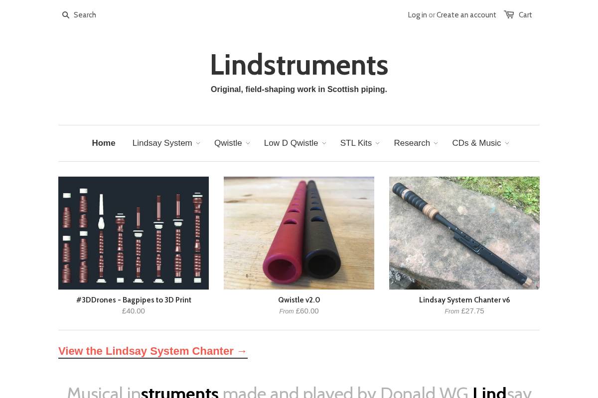 lindstruments.com homepage screenshot