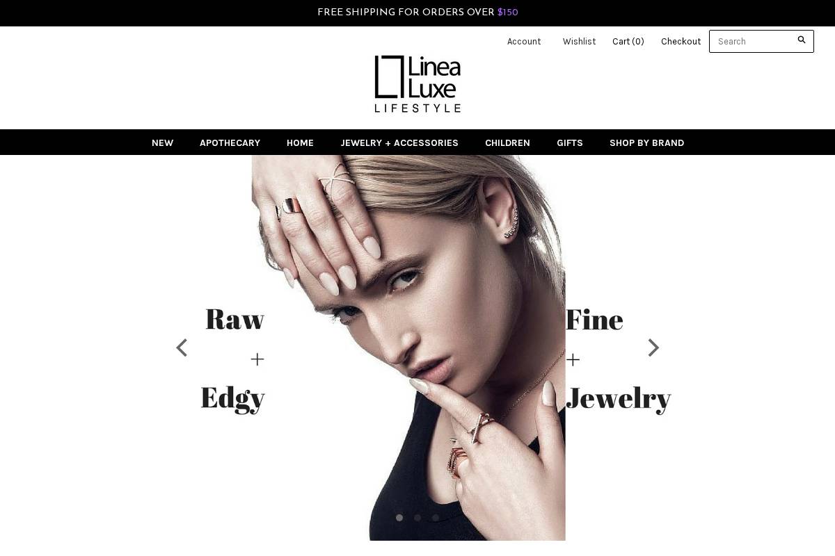 Linea Luxe homepage screenshot