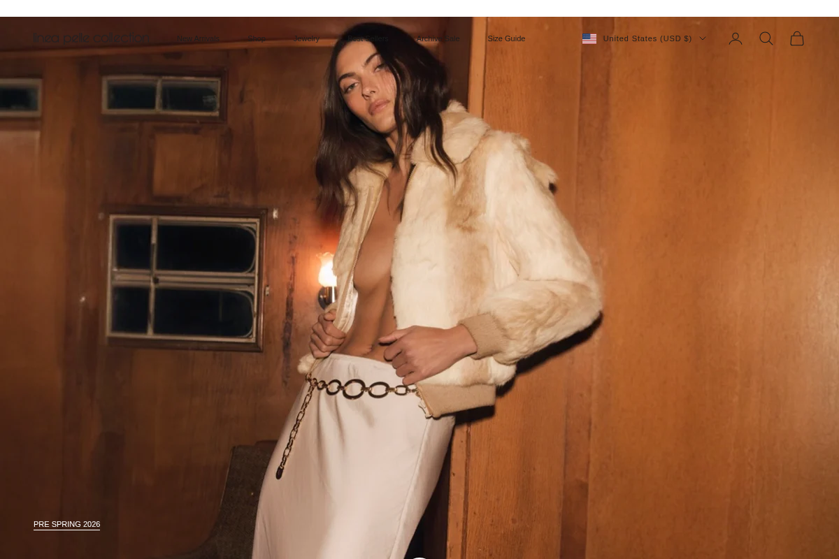 Linea Pelle homepage screenshot