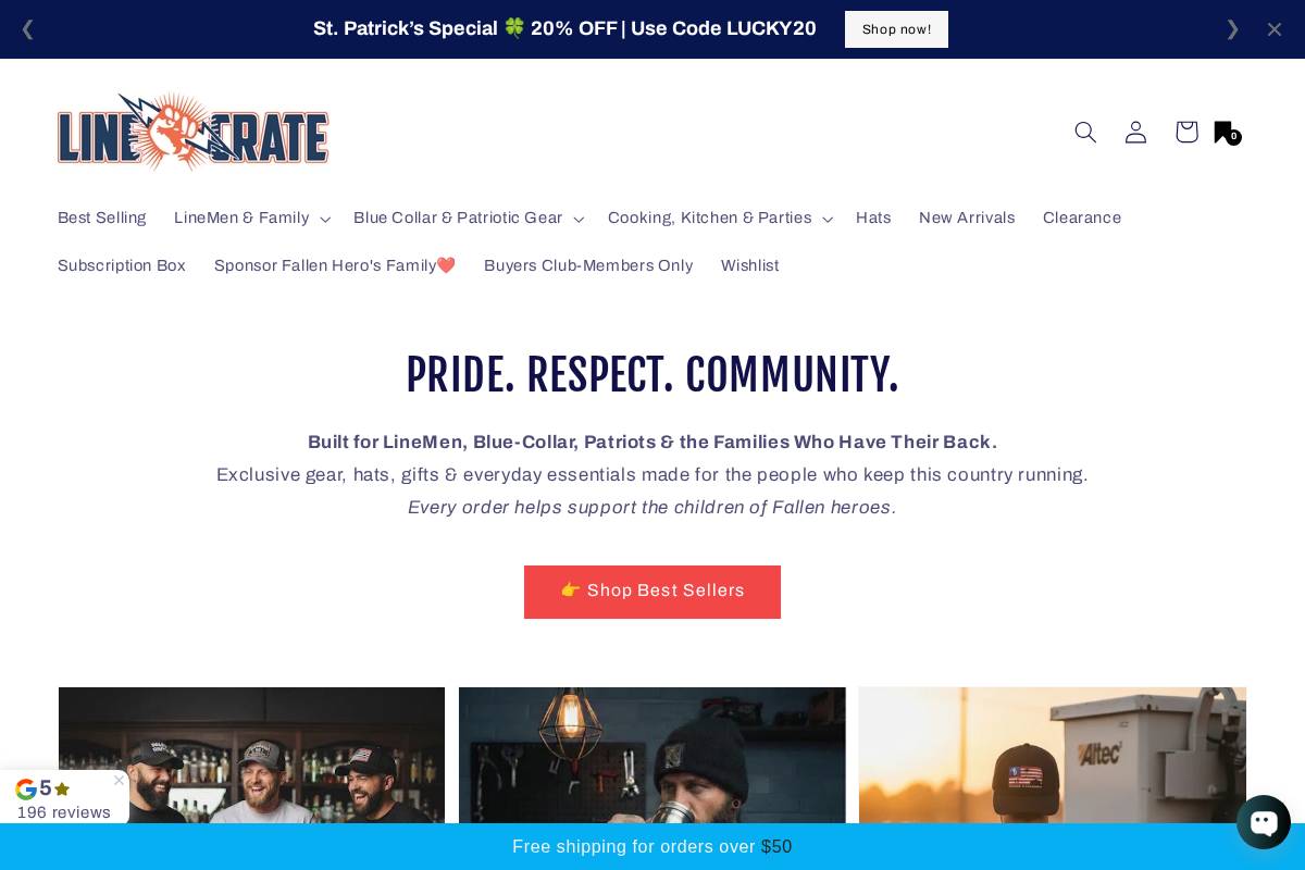 linecrate.us homepage screenshot