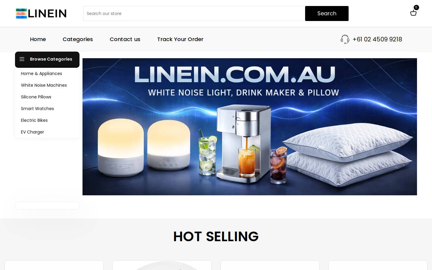 linein.com.au homepage screenshot