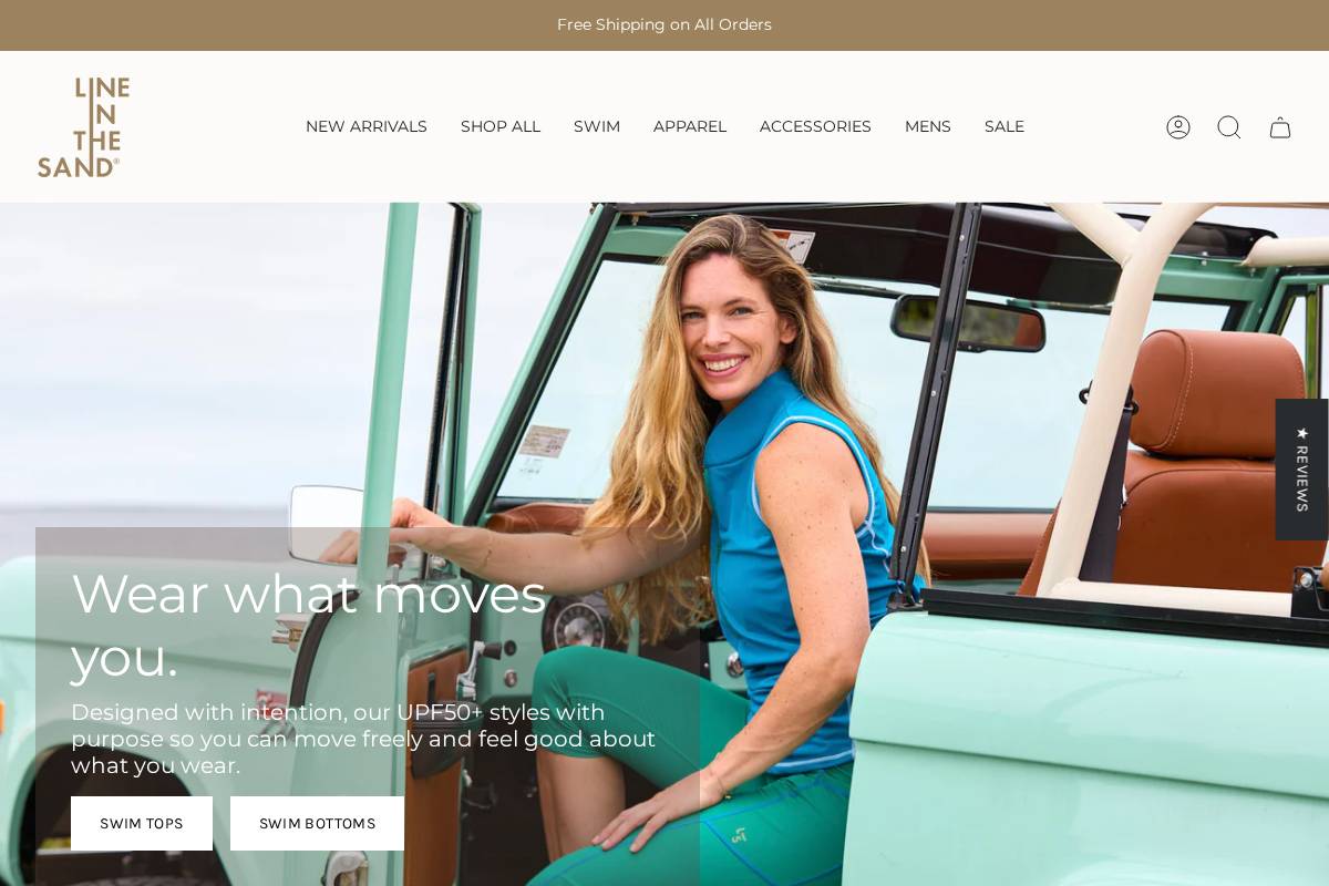 lineinthesand.com homepage screenshot