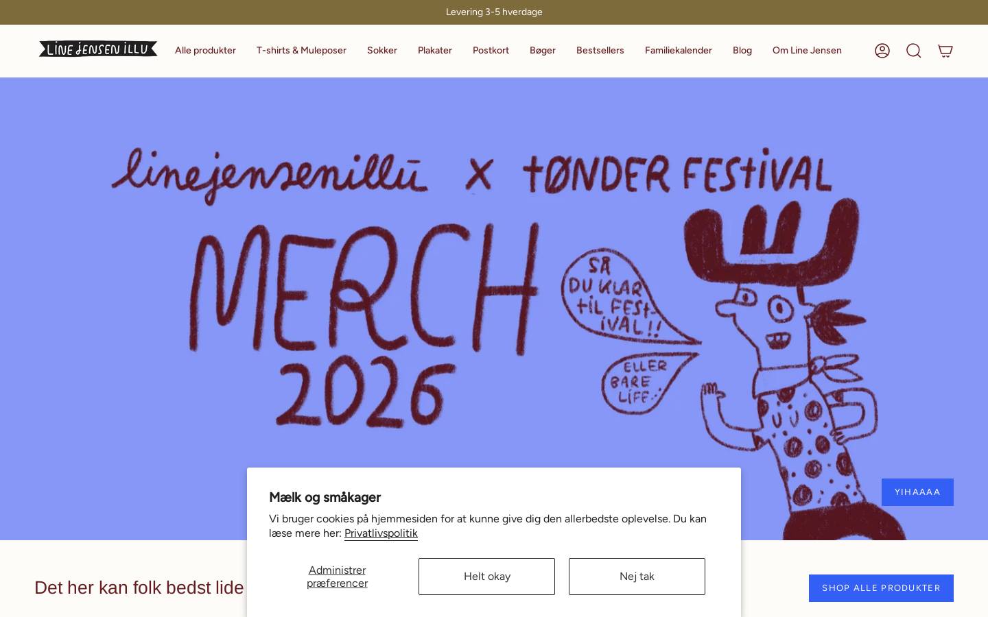 Linejensen homepage screenshot