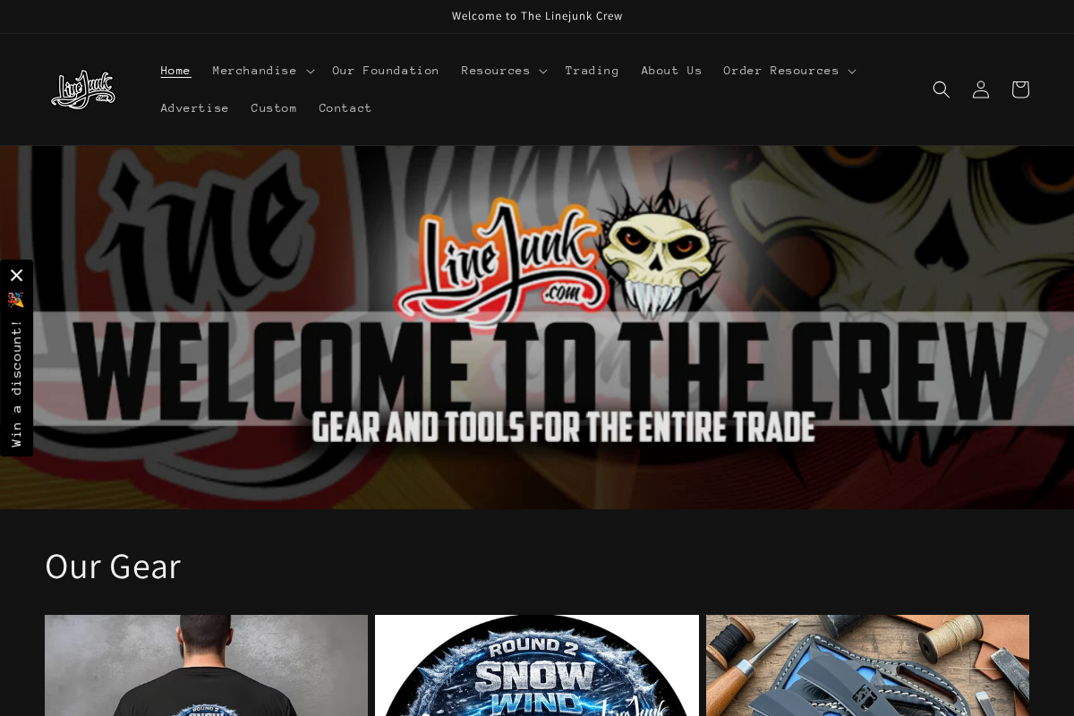 linejunkgear.com homepage screenshot