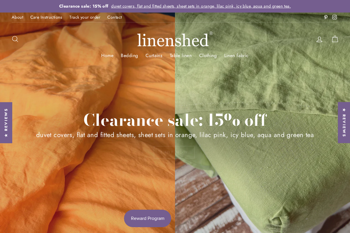 Linenshed homepage screenshot