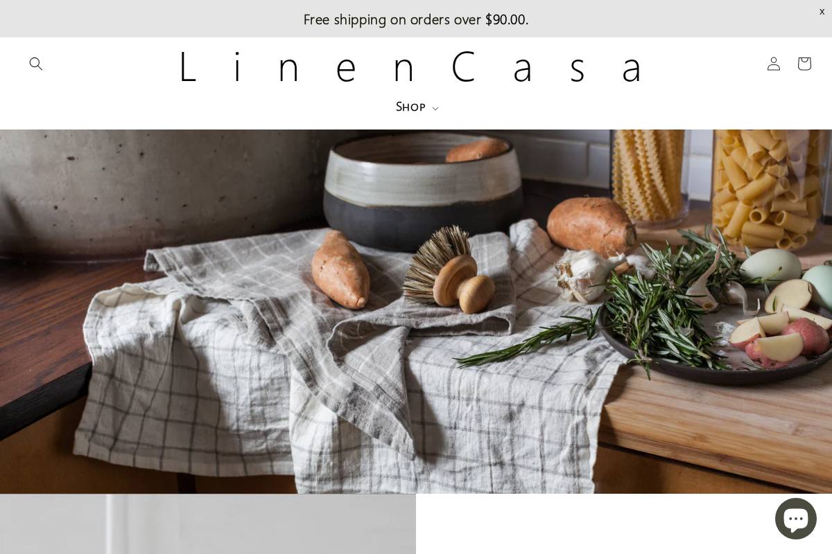 linencasa.com homepage screenshot
