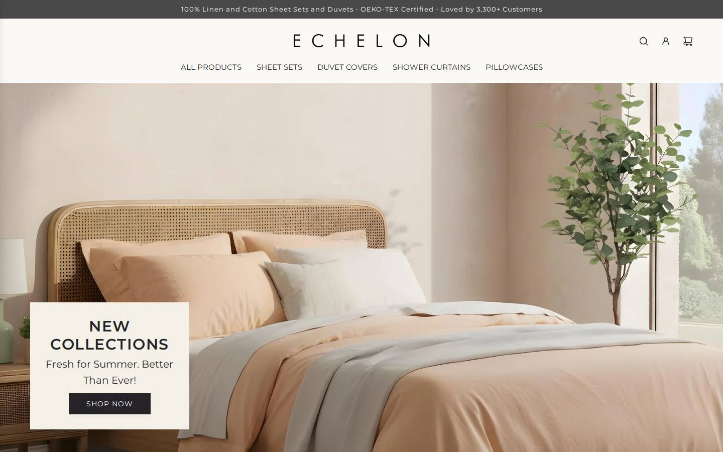 Linenplace homepage screenshot