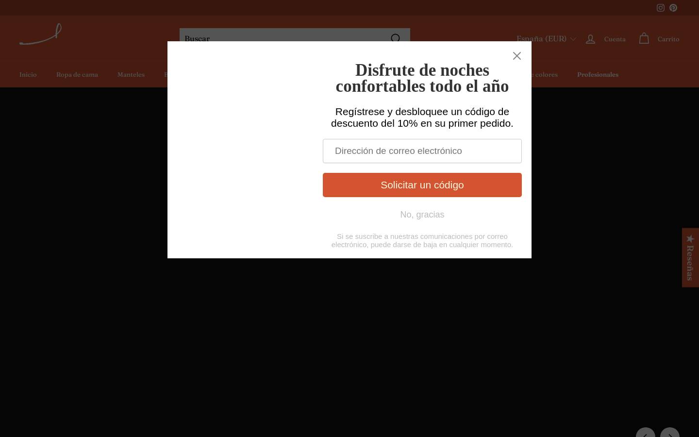 linenshed.com homepage screenshot