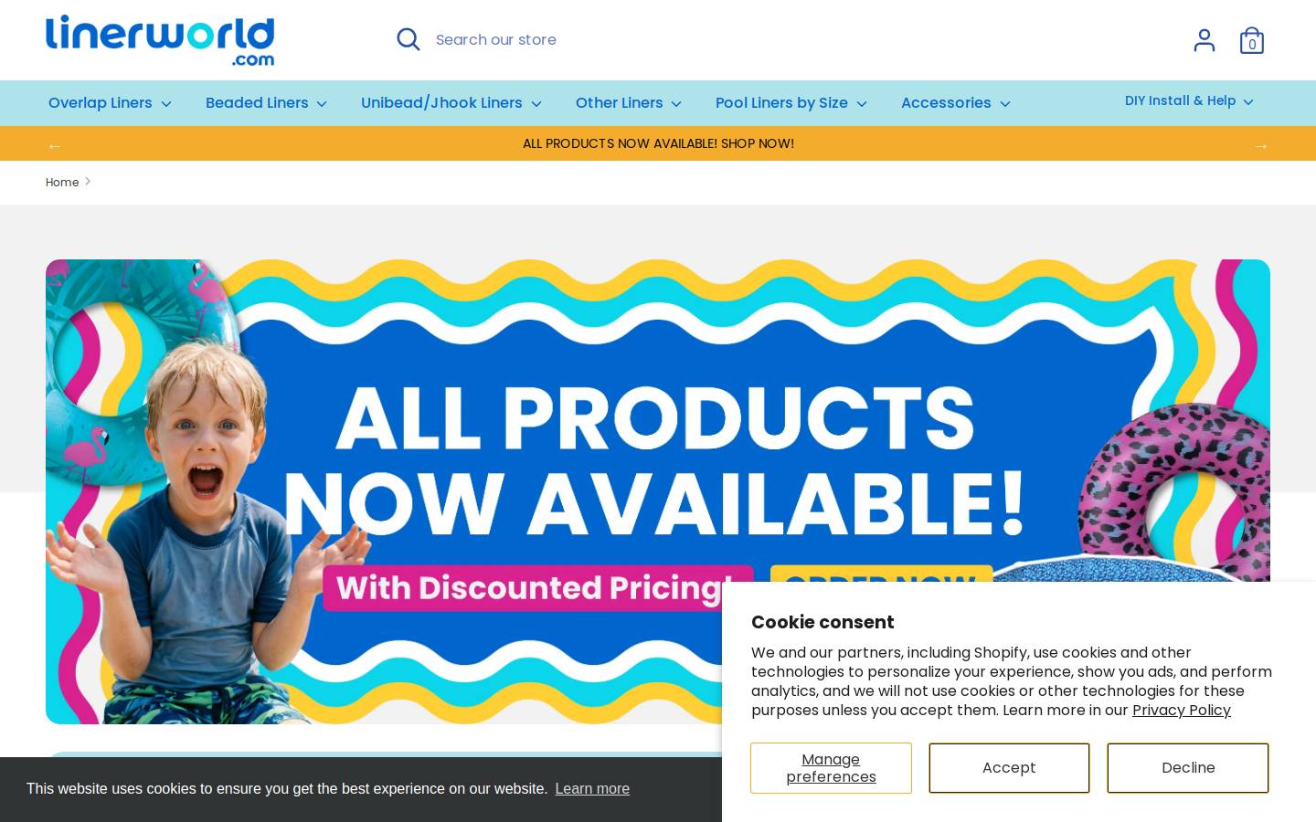 Linerworld homepage screenshot