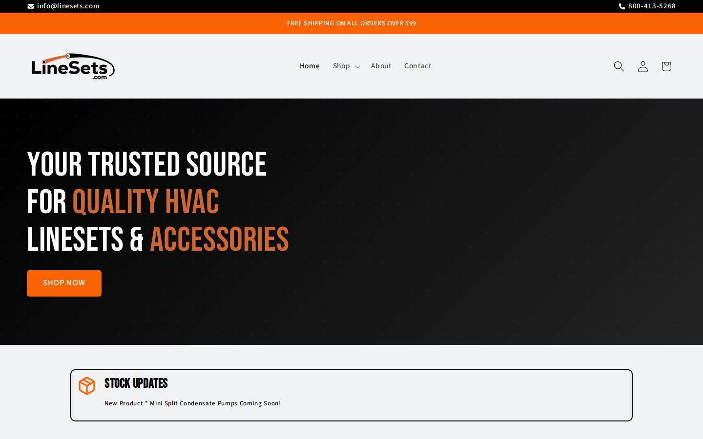 linesets.com homepage screenshot