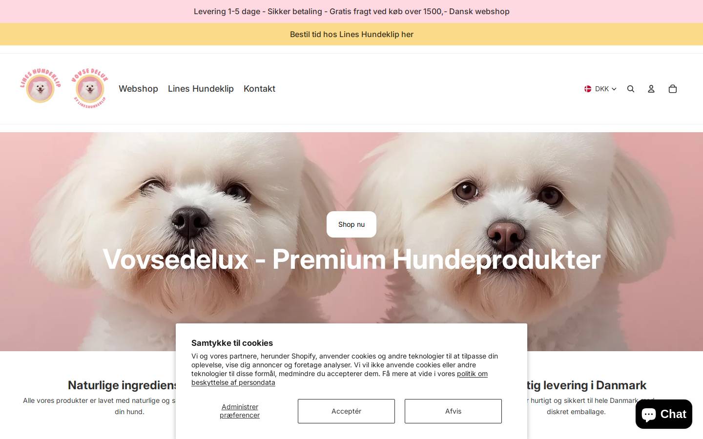 Lineshundeklip homepage screenshot