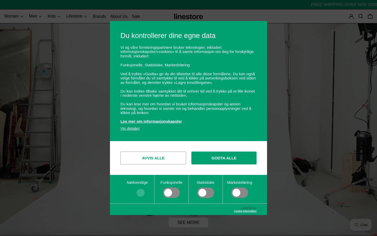 linestore.no homepage screenshot