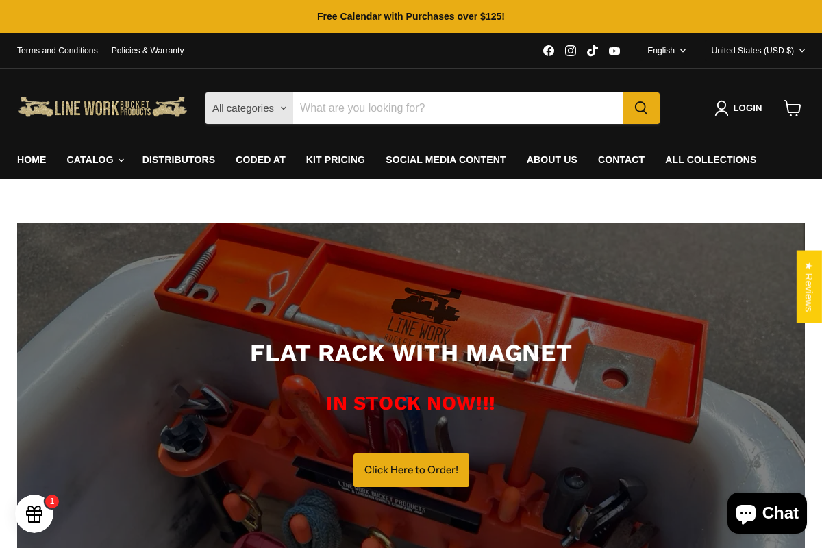 lineworkbucketproducts.com homepage screenshot