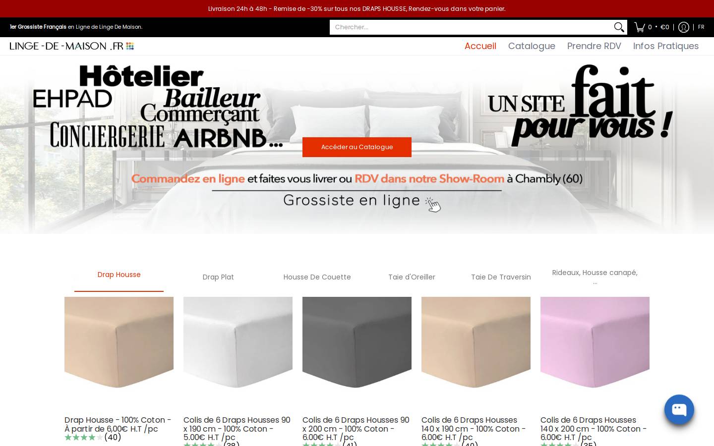 linge-de-maison.fr homepage screenshot