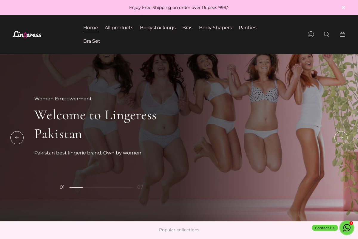 Lingeress Pakistan homepage screenshot