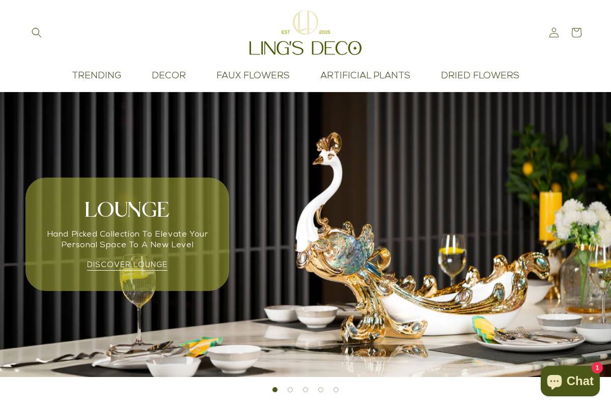 lingsdeco.com homepage screenshot