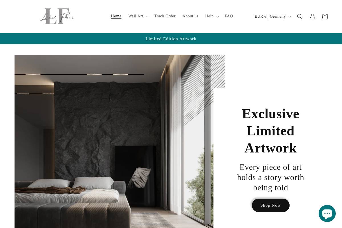 Linked Frame homepage screenshot