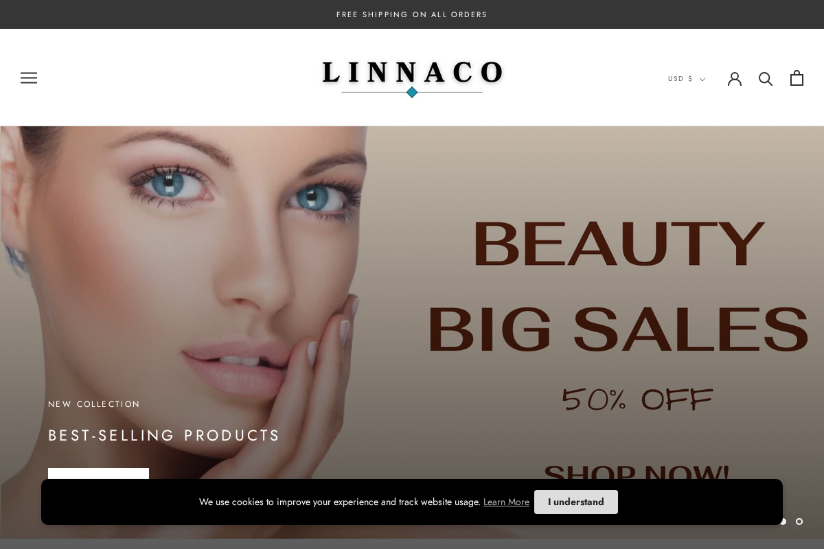 Linnaco homepage screenshot