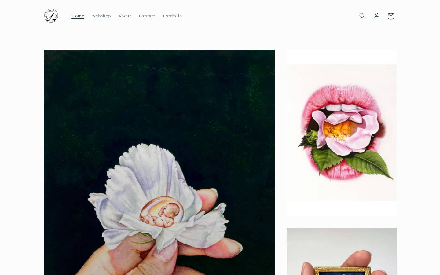 linneaart.com homepage screenshot