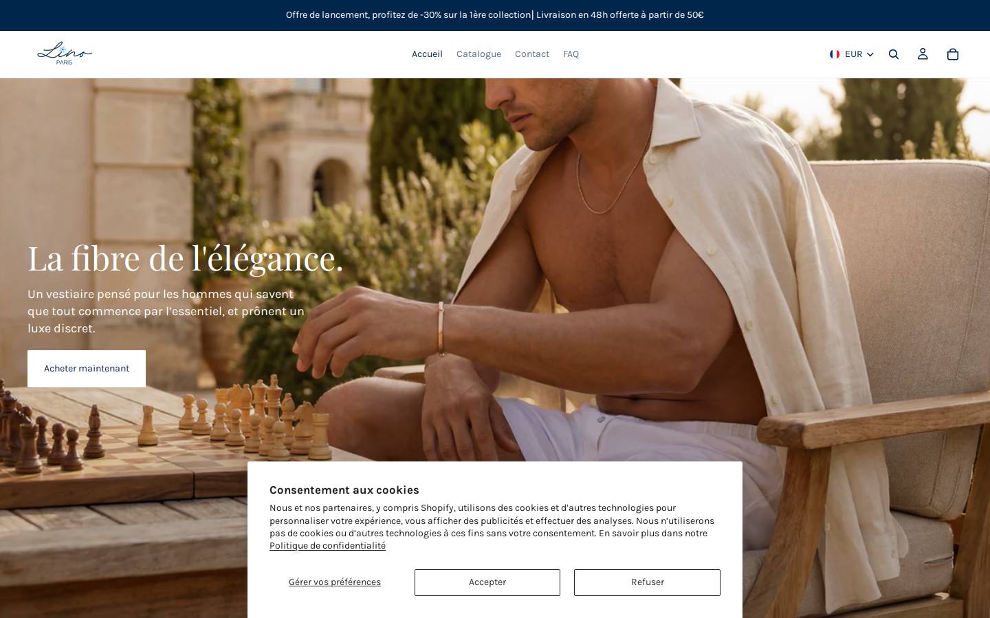 lino-paris.fr homepage screenshot