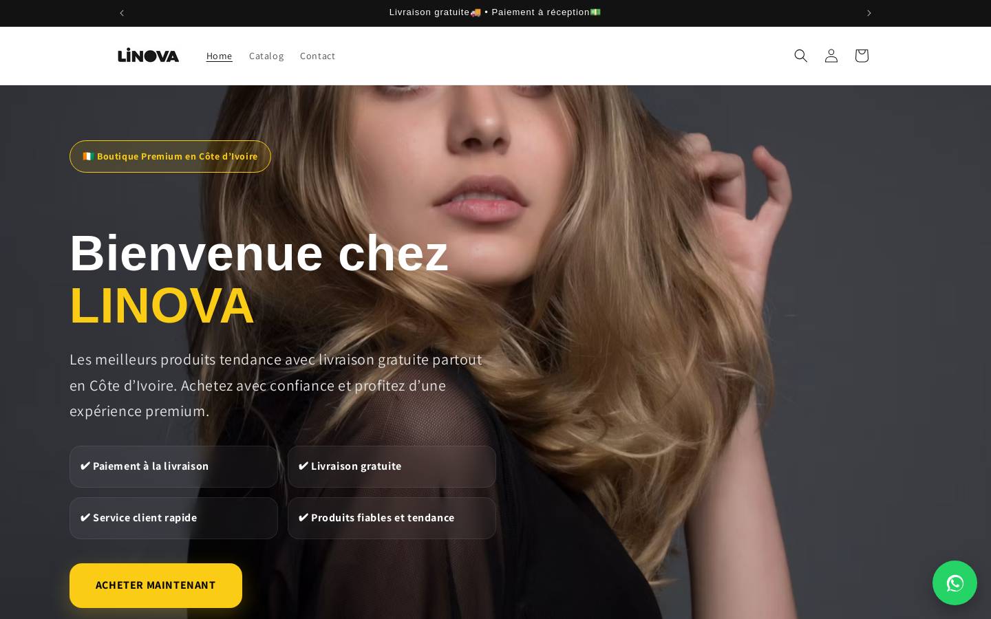 linova.shop homepage screenshot