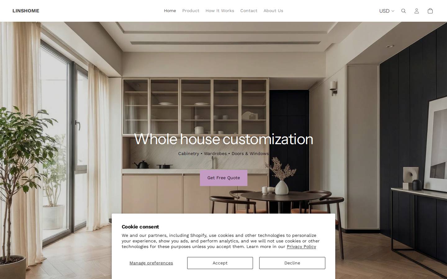 linshome.com homepage screenshot