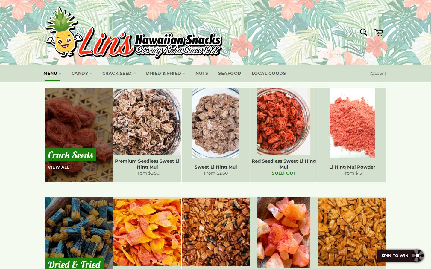 linsmarkethawaii.com homepage screenshot