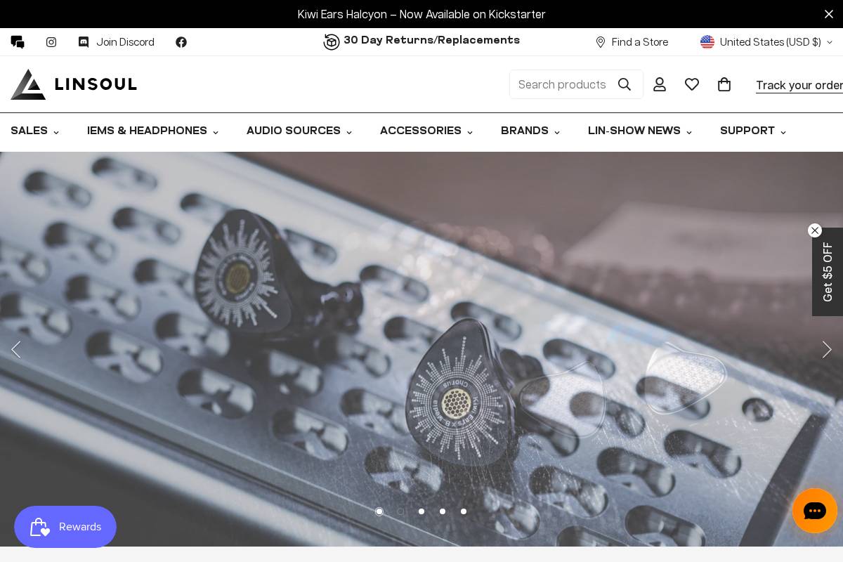 Linsoul homepage screenshot