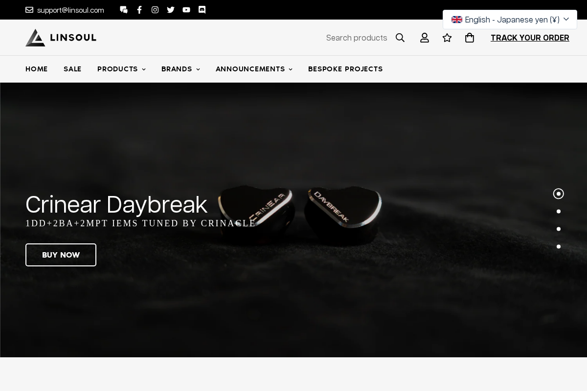 Linsoul homepage screenshot