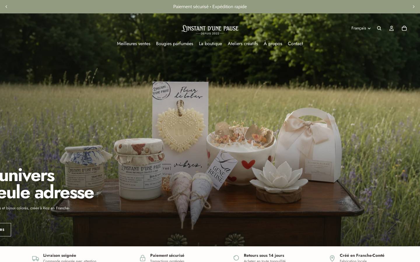 linstantdunepause.fr homepage screenshot