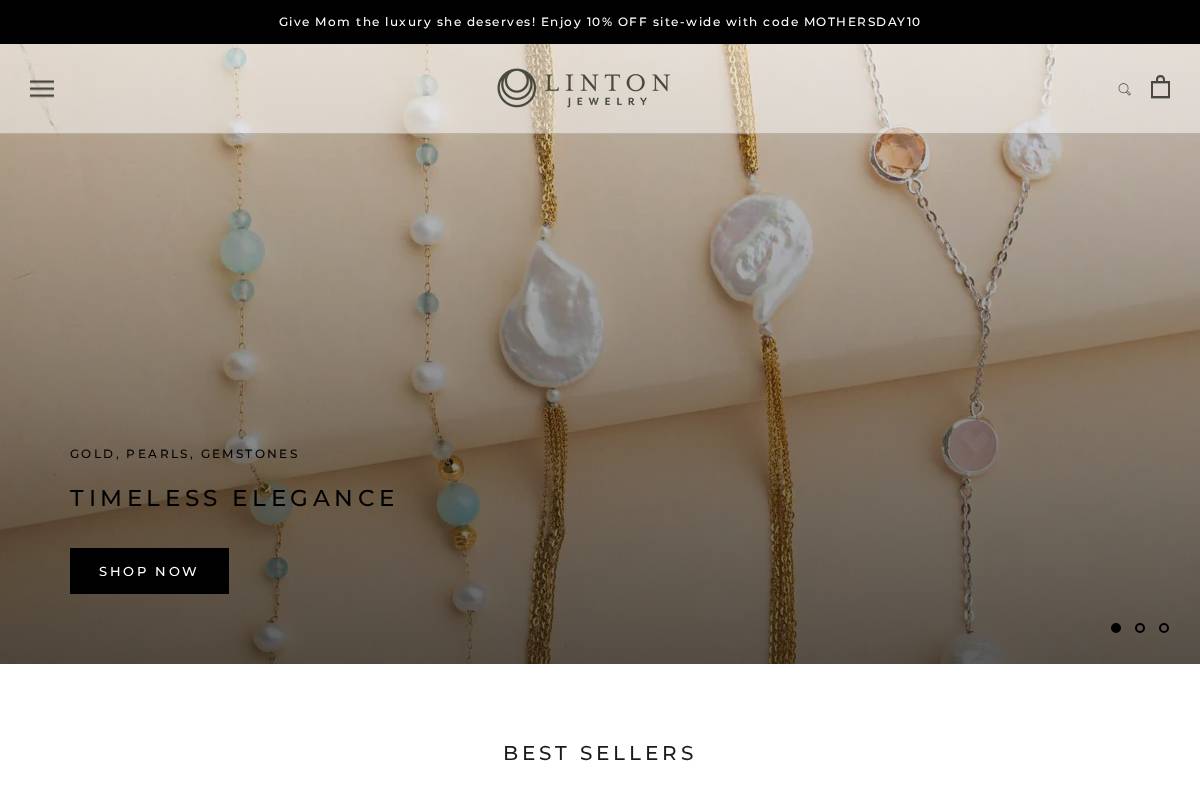 lintonjewelry.com homepage screenshot