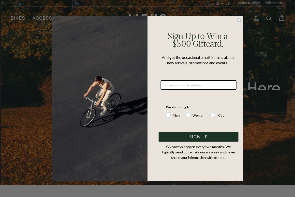 linusbike.com homepage screenshot