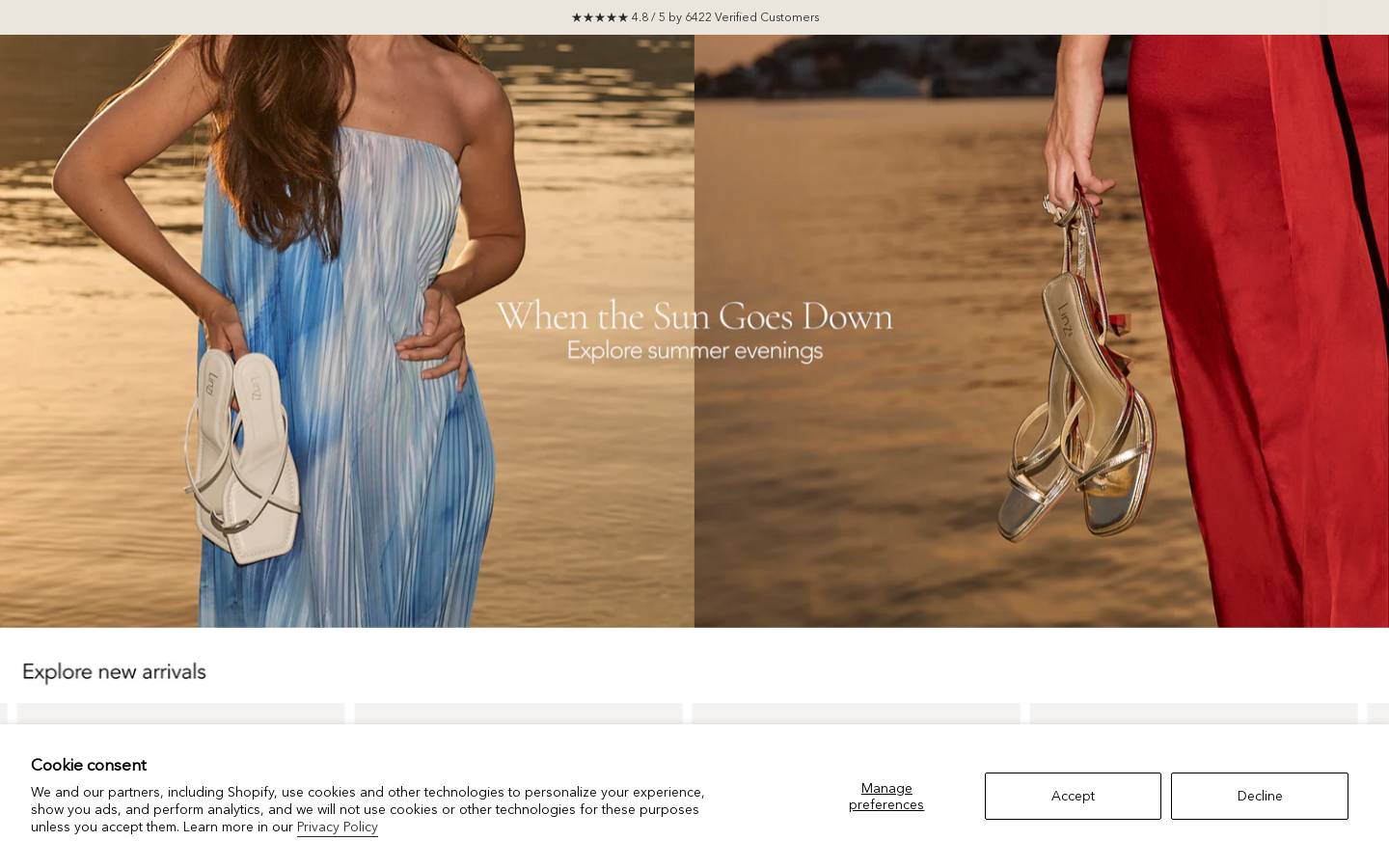 Linzi homepage screenshot