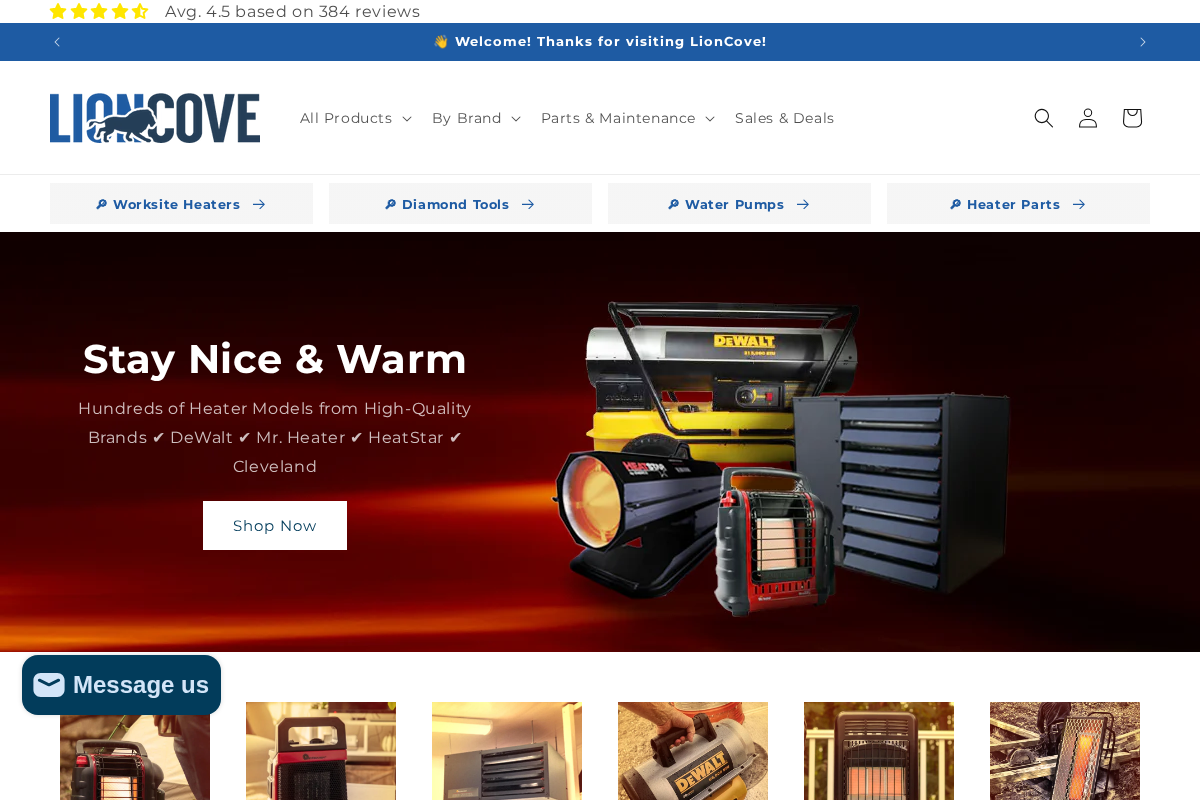 LionCove homepage screenshot
