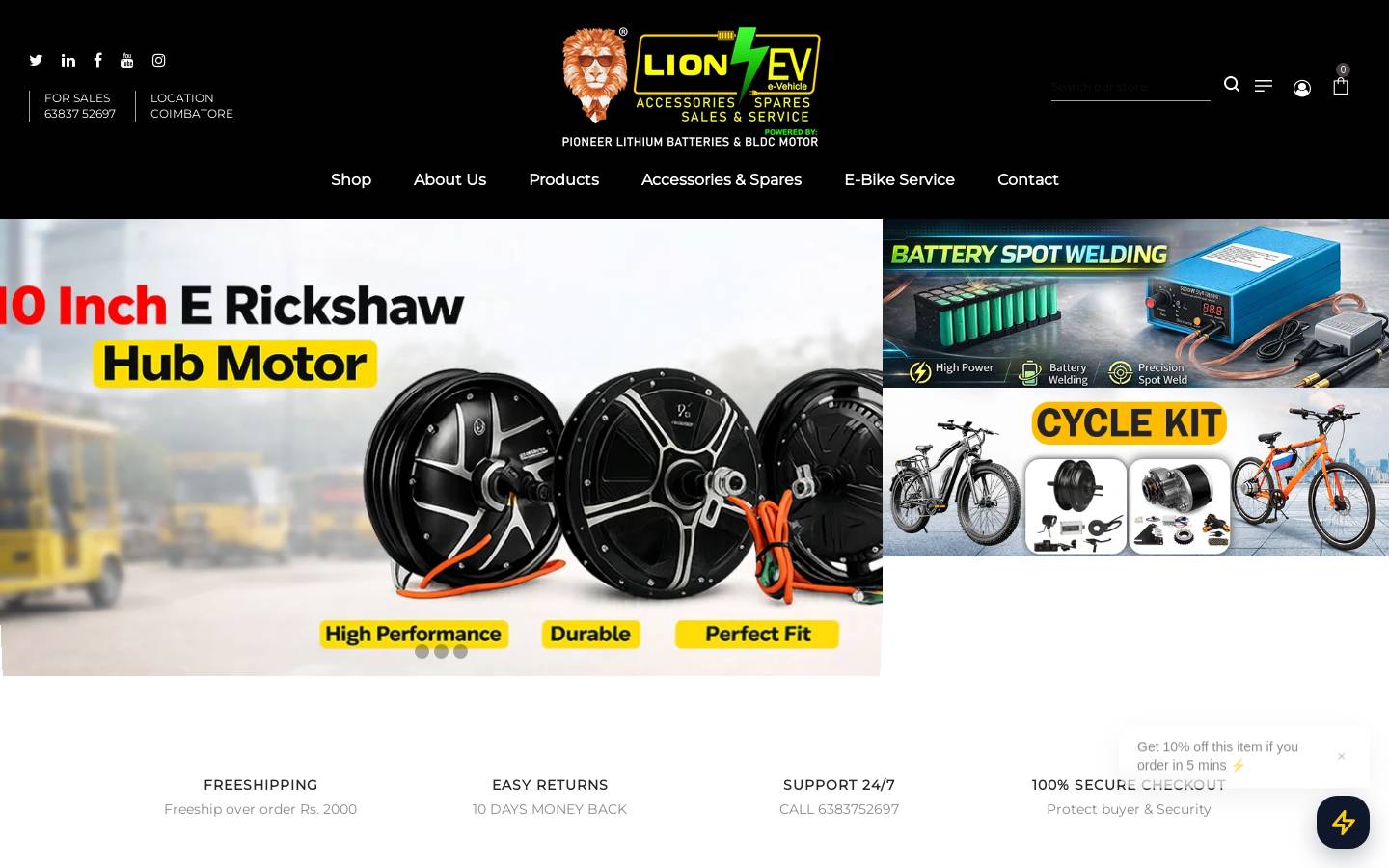 lionev.in homepage screenshot