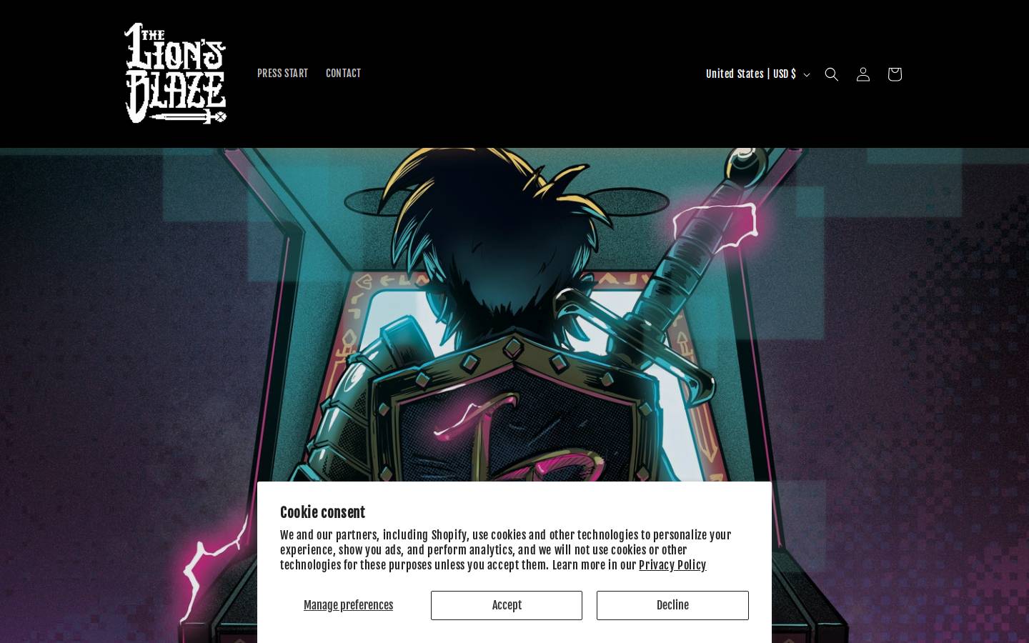 lionsblaze.com homepage screenshot