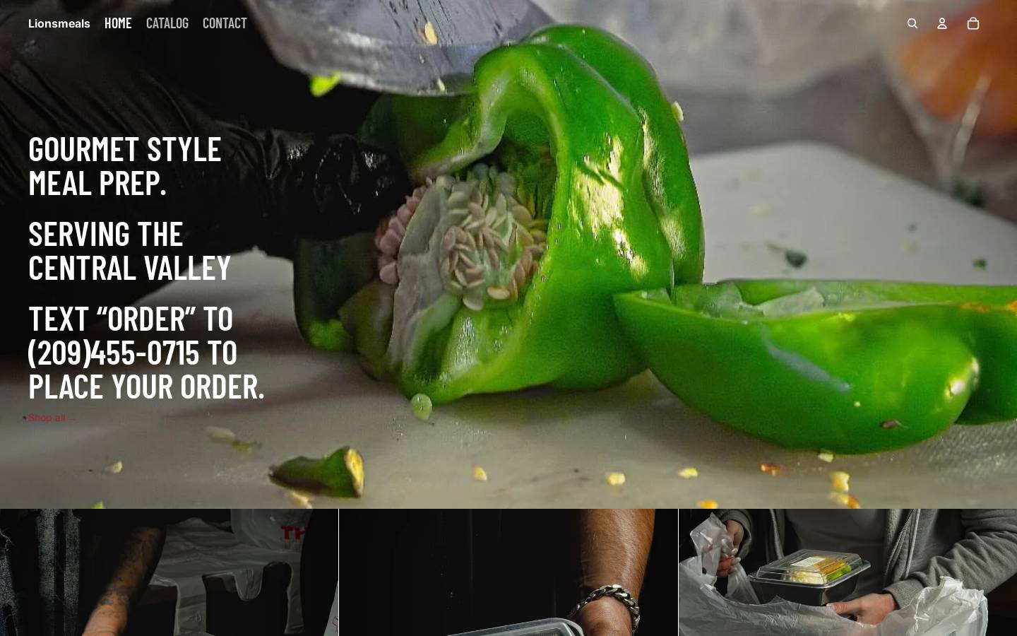 lionsmeals.com homepage screenshot