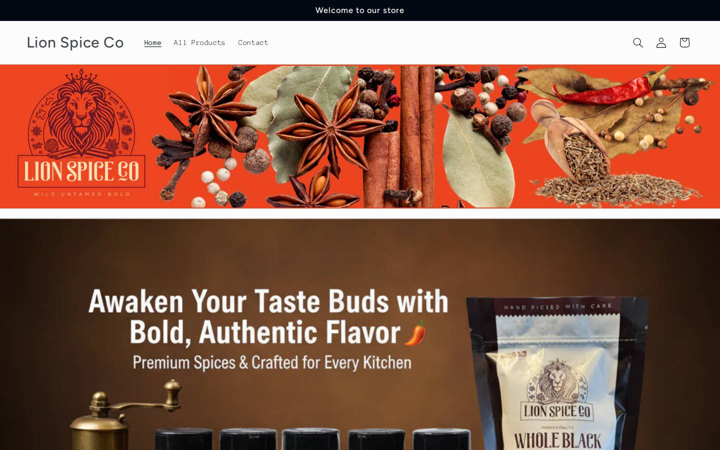 lionspice.com homepage screenshot
