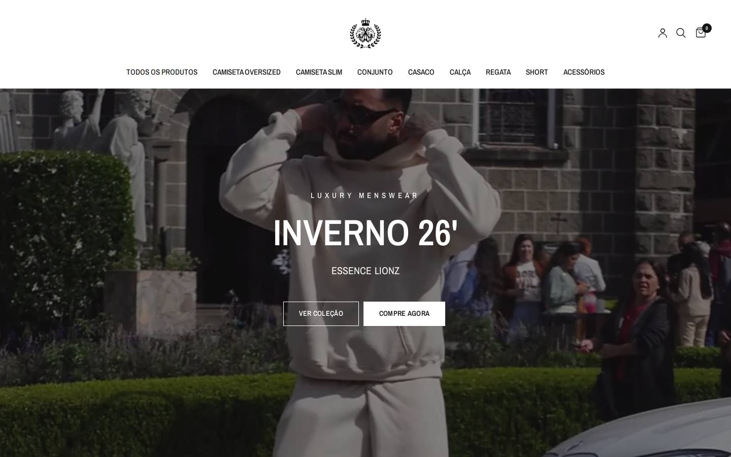 lionzclothes.com.br homepage screenshot