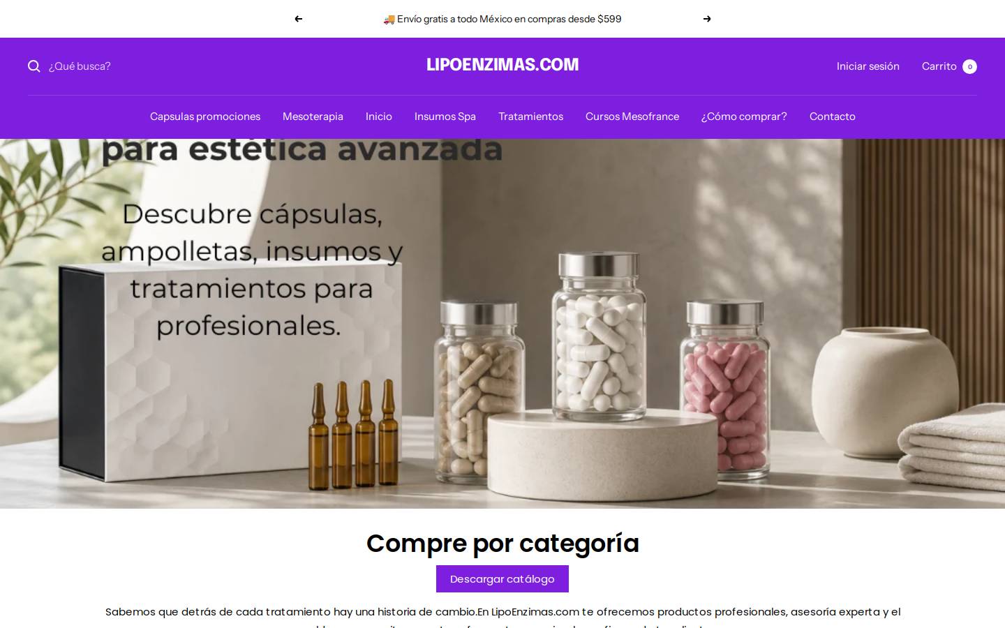 lipoenzimas.com homepage screenshot