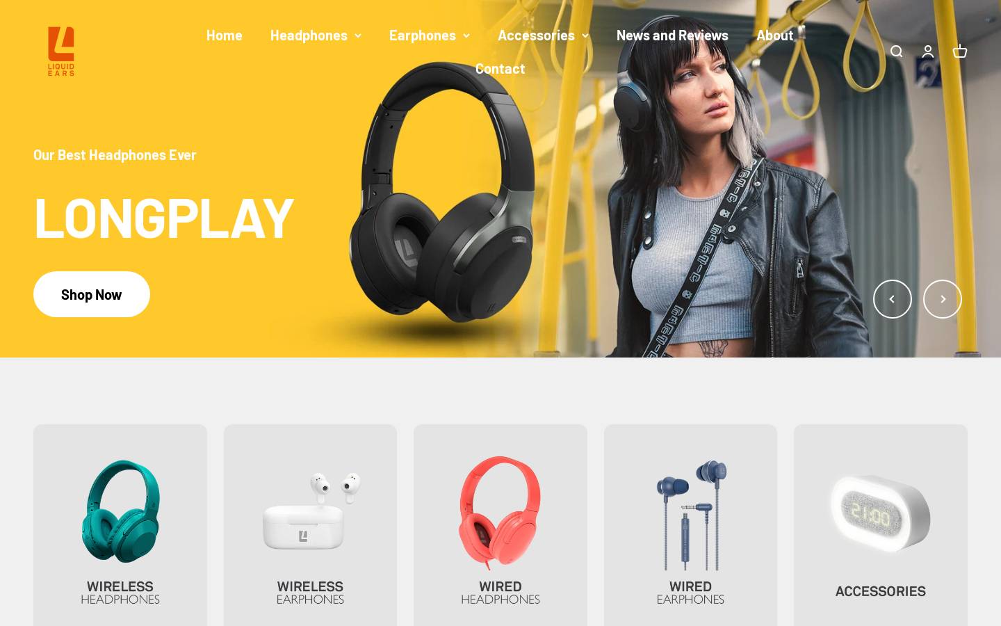liquid-ears.au homepage screenshot