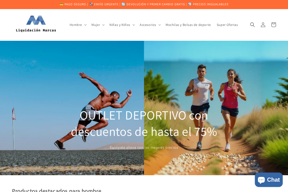 Liquidación Marcas homepage screenshot