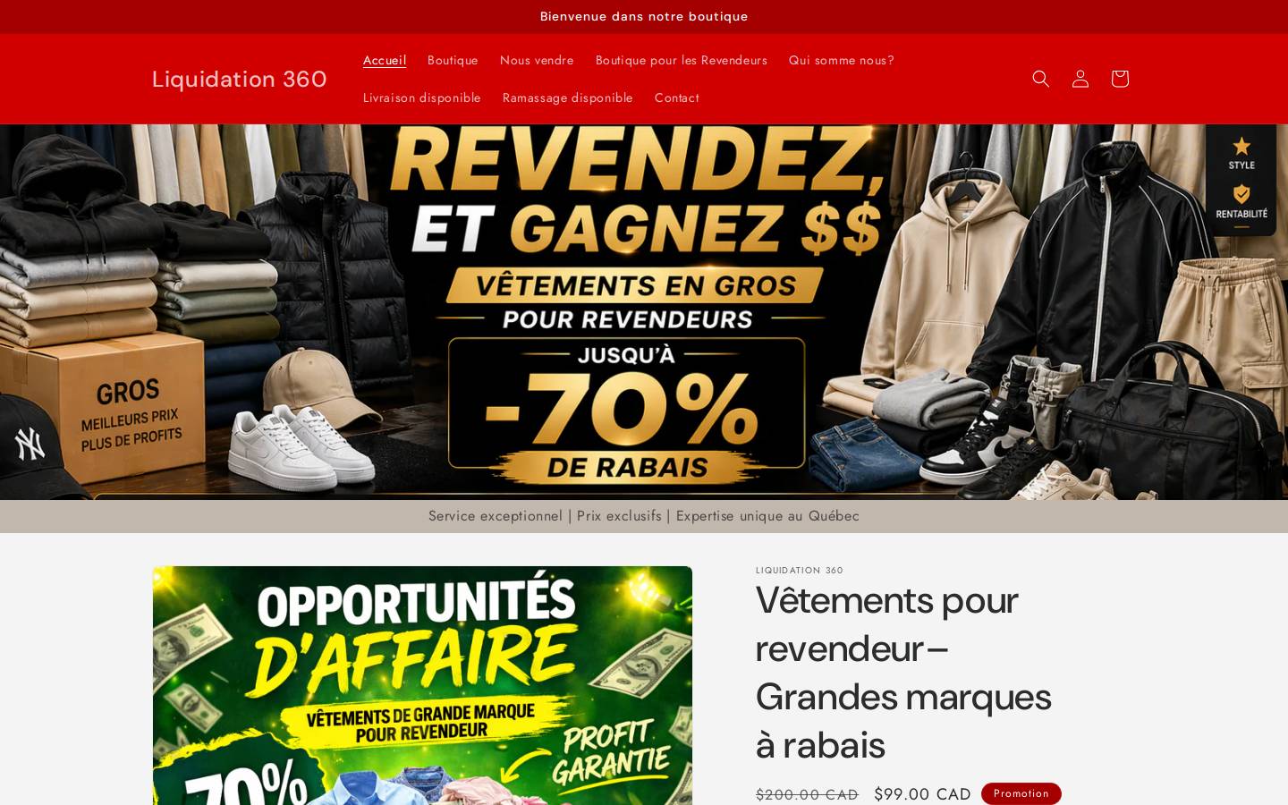 liquidation360.ca homepage screenshot