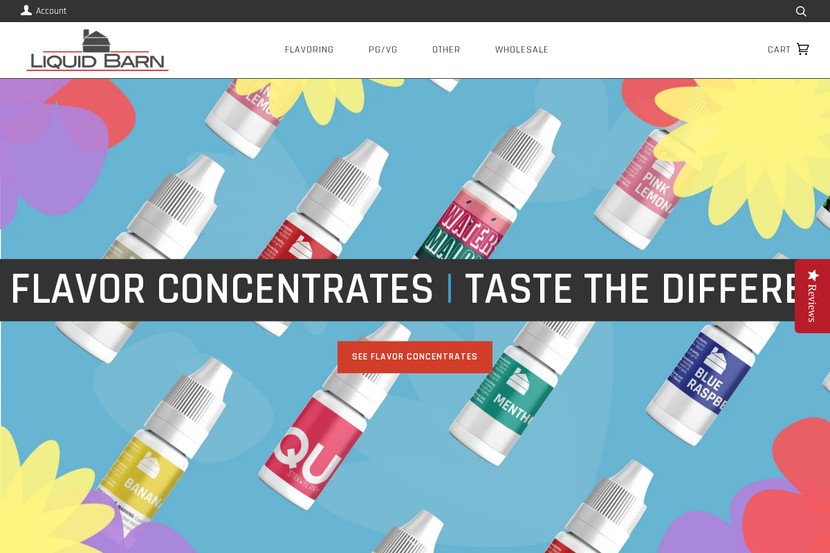 Liquid Barn homepage screenshot