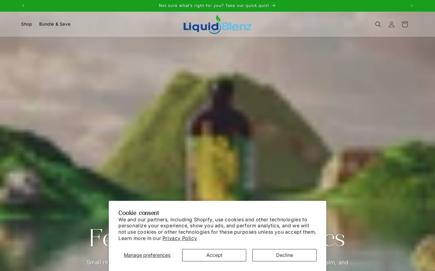 liquidblenz.com homepage screenshot