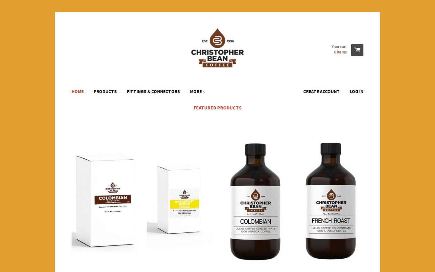 liquidcoffeeconcentrate.com homepage screenshot