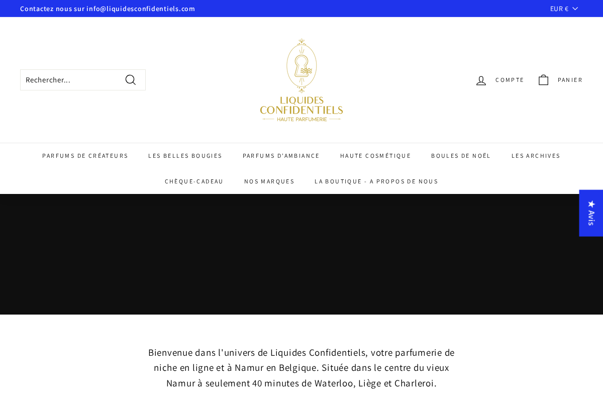 Liquides Confidentiels homepage screenshot