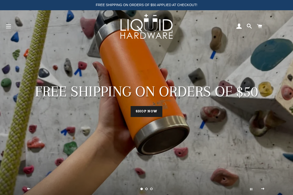 Liquid Hardware® homepage screenshot