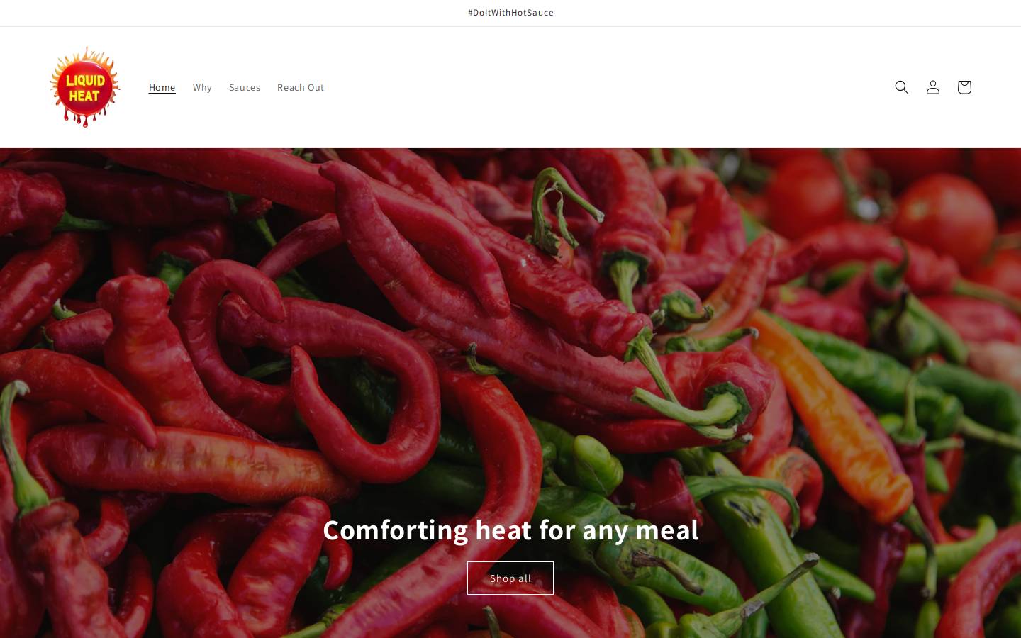 liquidheathotsauce.com homepage screenshot
